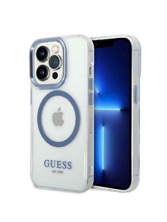 Etui na telefon Guess, Niebieskie, iPhone 14 Pro Max
