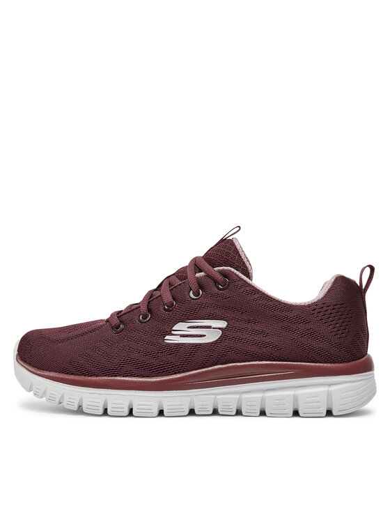 Skechers Skechers Sneakersy Get Connected 12615/WINE Bordowy