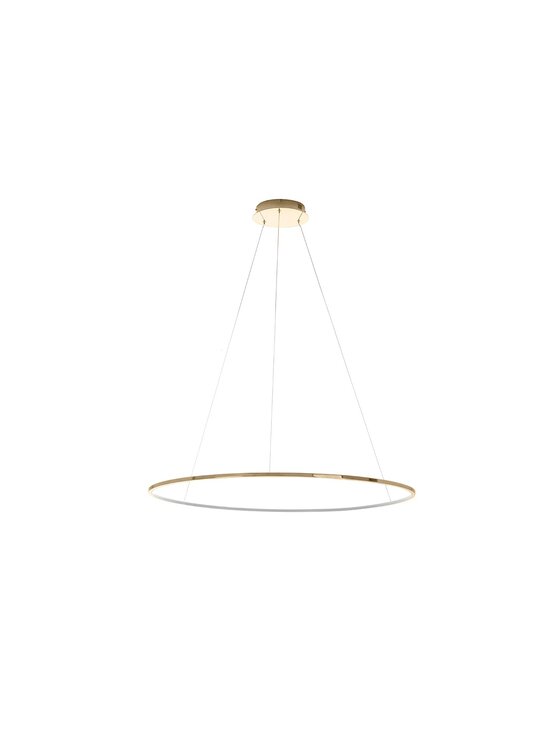 MIAhome MIAhome Lampa wisząca RING SLIM 80 złota Złoty