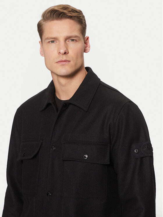 Stone Island Stone Island Kevad-sügis jope 8115120F4 Must Regular Fit