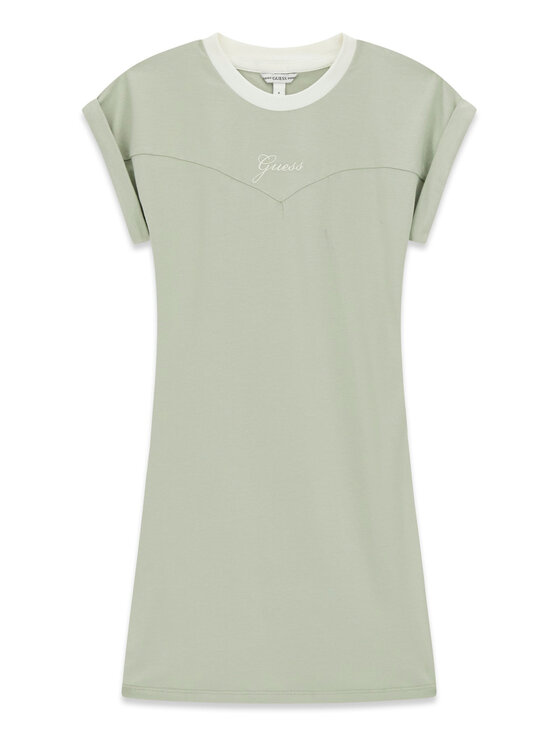 Guess Rochie de zi J6GK03 J1314 Verde Regular Fit