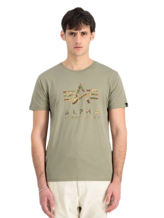 Alpha Industries Alpha Industries T-Shirt AI.146506-11 Beżowy Regular Fit