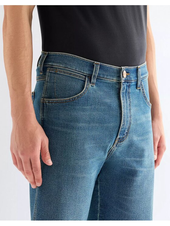Wrangler Wrangler Szorty jeansowe FRONTIER SHORT Niebieski Regular Fit