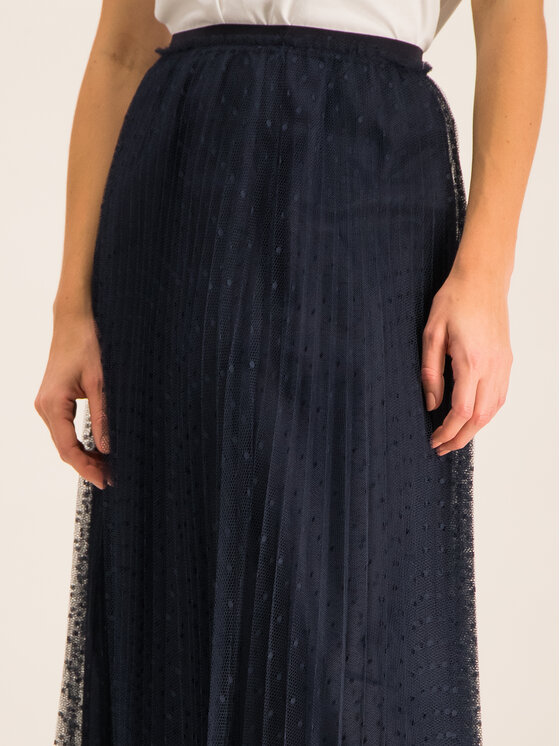 Red Valentino Red Valentino Plisseeseelik SR3RAC20 Tumesinine Regular Fit