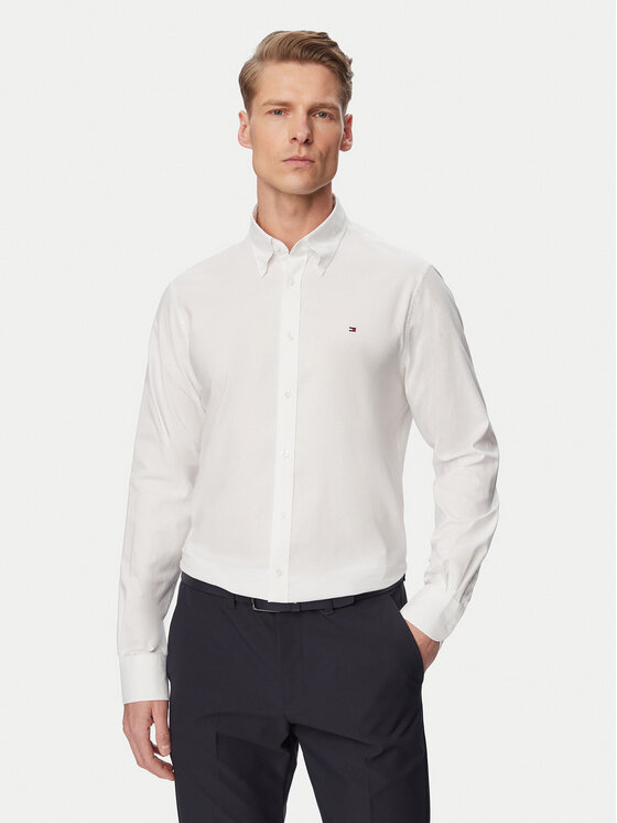 Tommy Hilfiger Tommy Hilfiger Camicia MW0MW38658 Bianco Slim Fit
