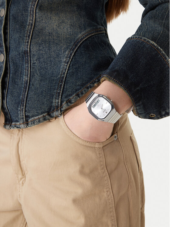 Casio Casio Zegarek AQ-240E-7AEF Srebrny