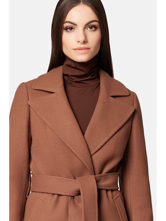 Lancerto Lancerto Płaszcz wełniany Salla PC073223000019 Beżowy Slim Fit