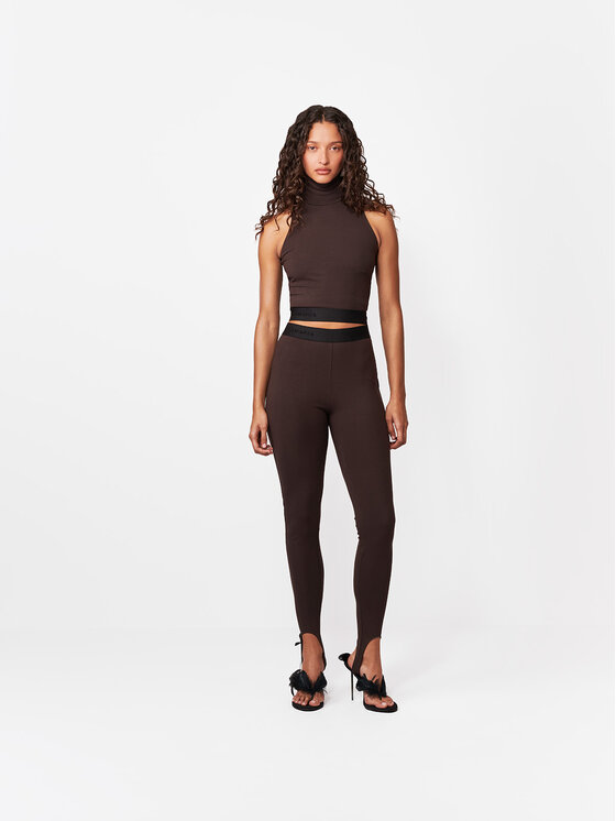 La Mania La Mania Legginsy LYORA Brązowy Basic Fit