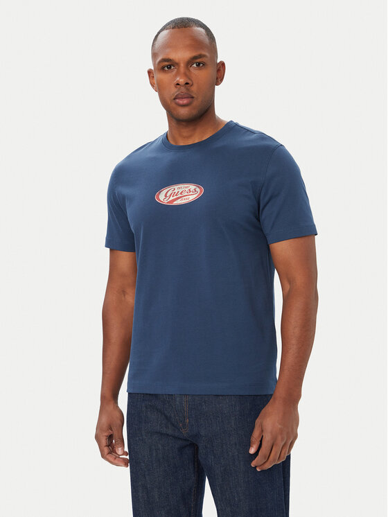 Guess Jeans T-shirt M6YI06 K3649 Tamnoplava Regular Fit