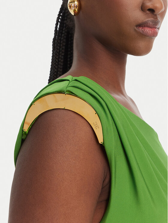 Elisabetta Franchi Elisabetta Franchi Koktel haljina AB-906-61E2-V450 Zelena Regular Fit