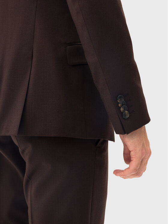 Evenemen Evenemen Garnitur Kast Brown Brązowy Slim Fit