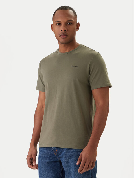 Calvin Klein Calvin Klein Póló Micro Logo LV04LC255G Zöld Regular Fit
