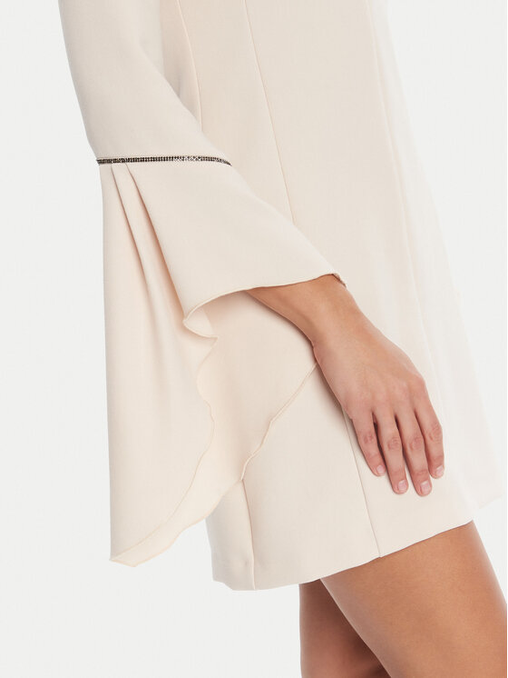 Rinascimento Rinascimento Cocktail obleka CFC0126187003 Bež Slim Fit