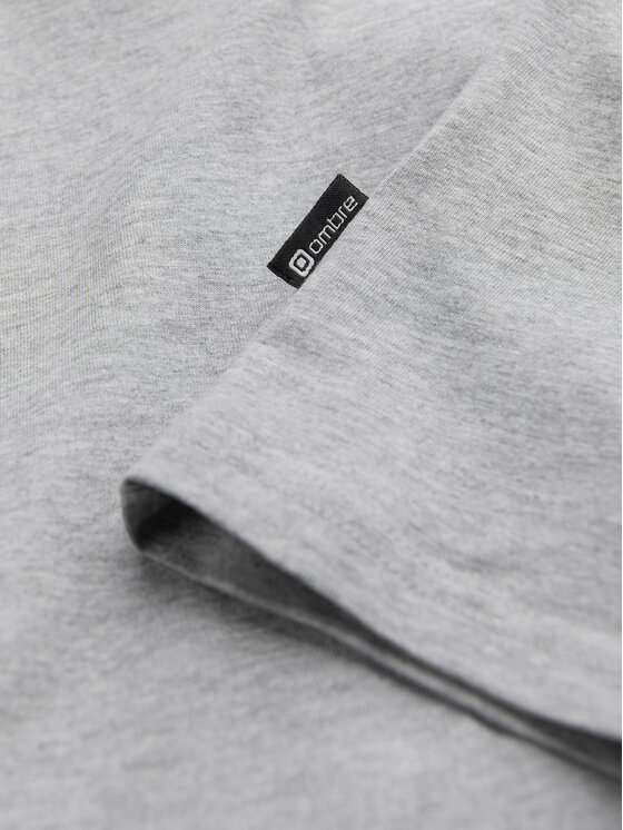 Ombre Ombre S dlouhým rukávem L173 Světle šedá Regular Fit