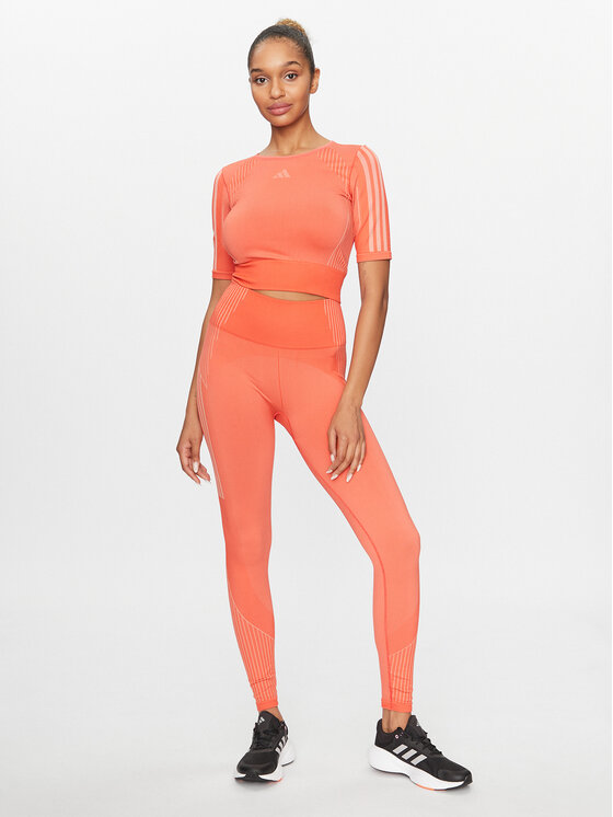 adidas Leggings Seamless Branded IA1942 Rot Tight Fit Modivo