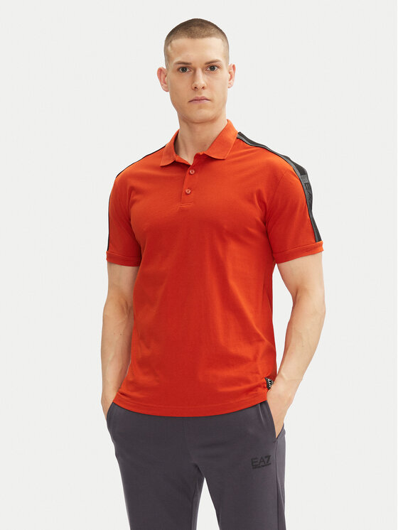 EA7 Emporio Armani Polo 7M000139 AF10375 U3012 Arancione Regular Fit, taglia : 3XL