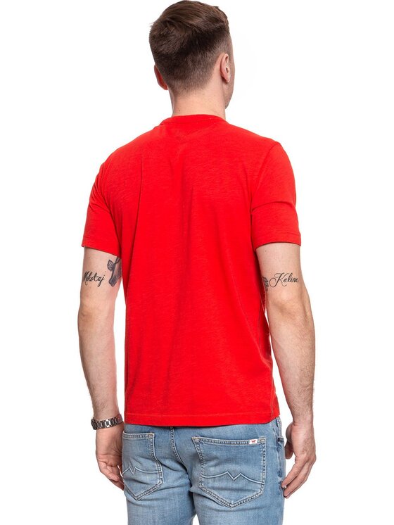 Mustang Mustang T-Shirt ALEX C PRINT Czerwony Regular Fit