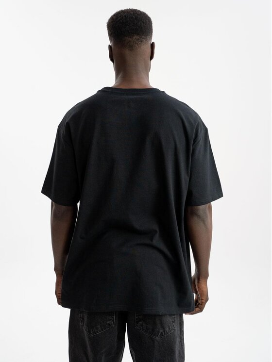 Jigga Wear Jigga Wear T-Shirt Koszulka Z Krótkim Rękawem Oversize Męska Czarna / Niebieska Jigga Wear Simple Crown 2XL Czarny Oversize