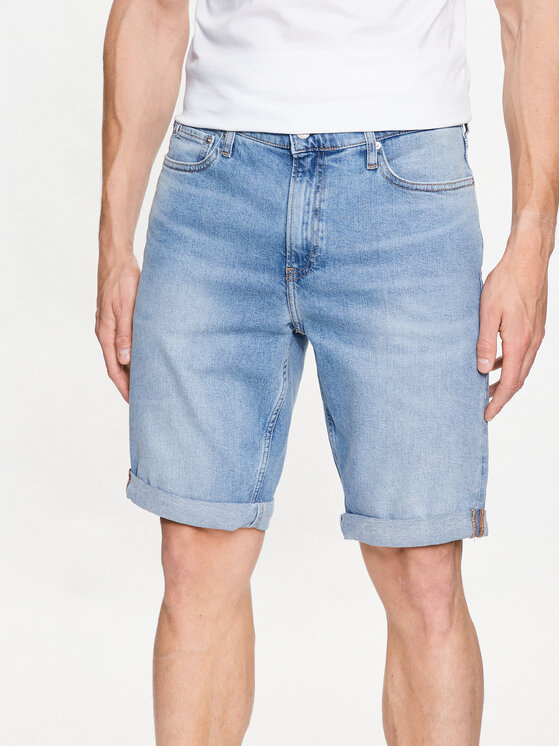 Calvin Klein Jeans Pantaloni scurți de blugi J30J322785 Albastru Slim Fit