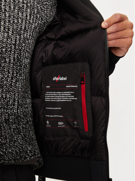 AFTER LABEL AFTER LABEL Μπόμπερ μπουφάν Francoforte A00005 Μαύρο Regular Fit