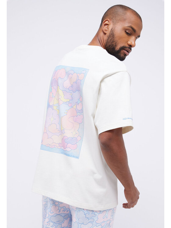 Mustang Mustang T-shirt UNISEX T-SHIRT COLLAB Bianco Loose Fit