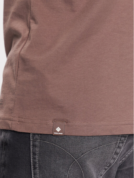 T-shirt Slit M02370-S23 Marrone Regular Fit