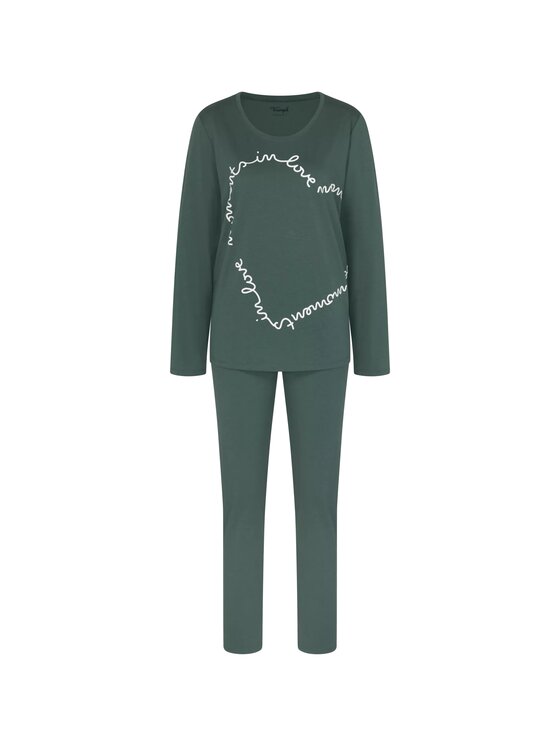 Triumph Triumph Piżama Sets PK 03 LSL X Zielony Regular Fit