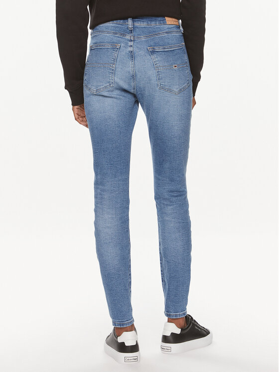 Tommy Jeans Tommy Jeans Traperice Sylvia DW0DW17591 Plava Skinny Fit