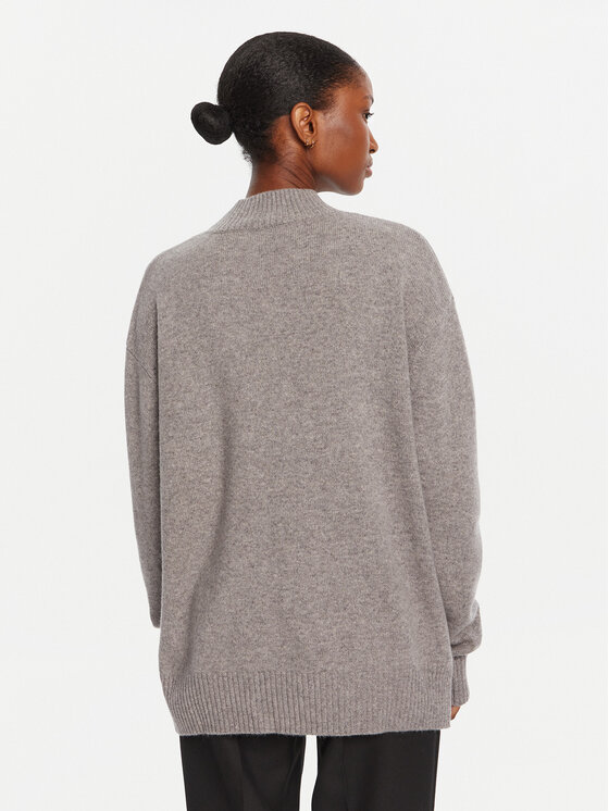 KAOS KAOS Rollkragenpullover Donna RI1KT001 0M07 Grau Regular Fit
