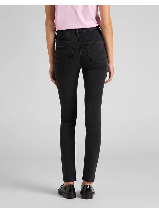 Lee Lee Jeansy SCARLETT HIGH Czarny Skinny Fit