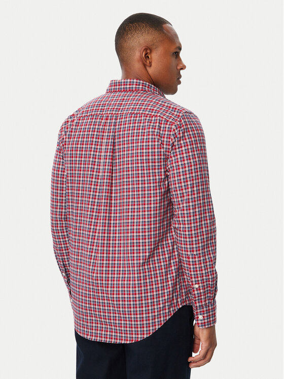Tommy Hilfiger Tommy Hilfiger Camicia Flex Poplin MW0MW44595 Rosso Regular Fit