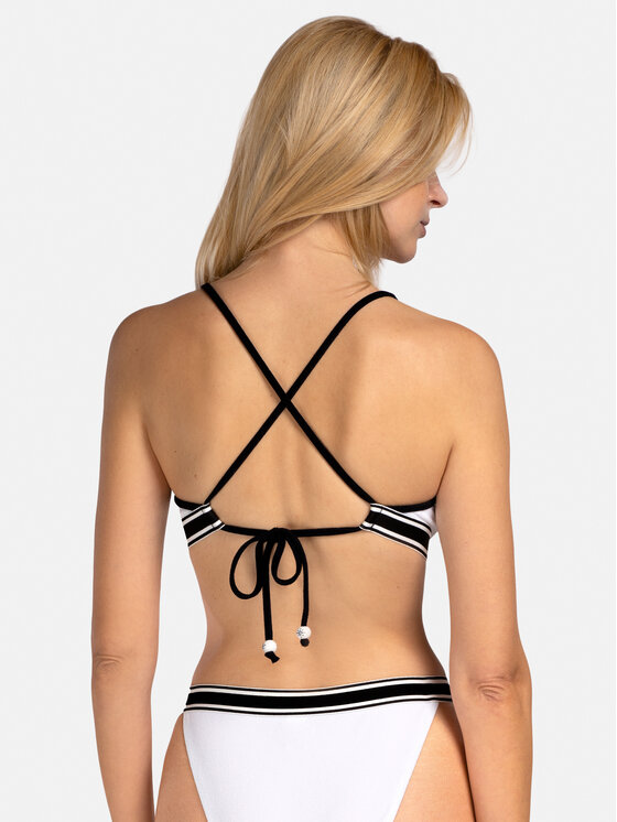 Miss Lou Miss Lou Bikini pezzo sopra G-AW1-B Bianco