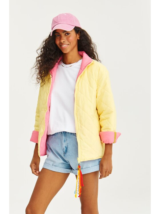 NAOKO NAOKO Prechodná bunda Poppy Soda Splash Tmavomodrá Regular Fit
