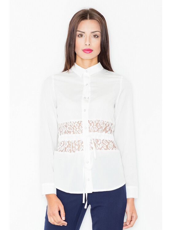 FIGL FIGL Blúzka M473 Écru Regular Fit