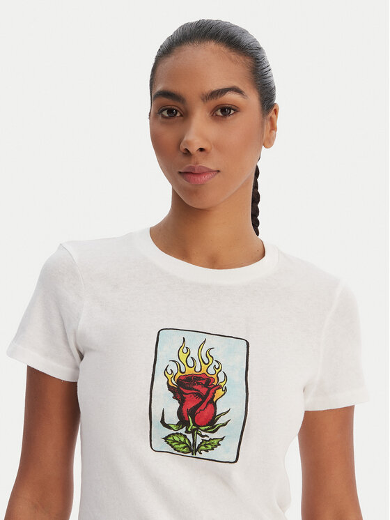 RVCA RVCA T-Shirt 23B353502 Biały Regular Fit