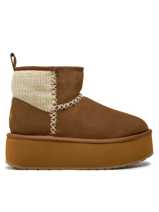 EMU Australia Cizme de zăpadă Stinger Knit Flatform W13143 Bej