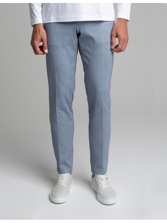 Borgio Borgio Spodnie garniturowe Esine Niebieski Slim Fit