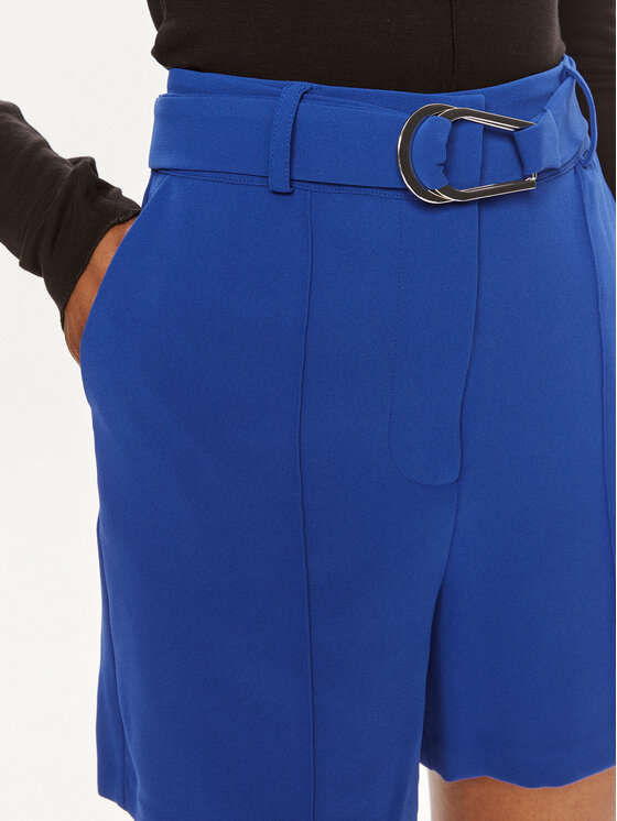 Morgan Morgan Pantaloncini di tessuto 241-SHARON Blu Loose Fit