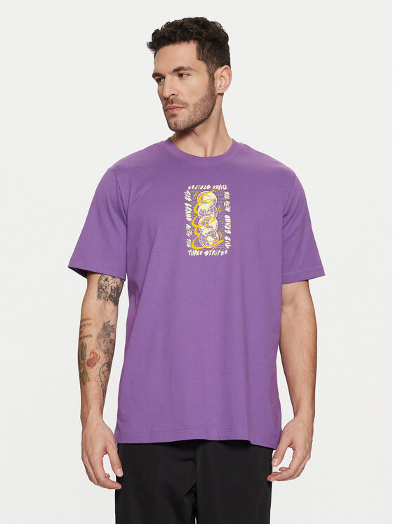 adidas Tričko Trefoil Series JP4498 Fialová Regular Fit