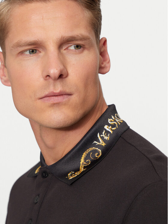 Versace Jeans Couture Versace Jeans Couture Polo 77GAGT06 Czarny Regular Fit