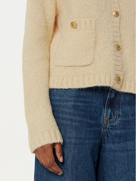 Tommy Hilfiger Tommy Hilfiger Cardigan WW0WW44473 Bej Regular Fit