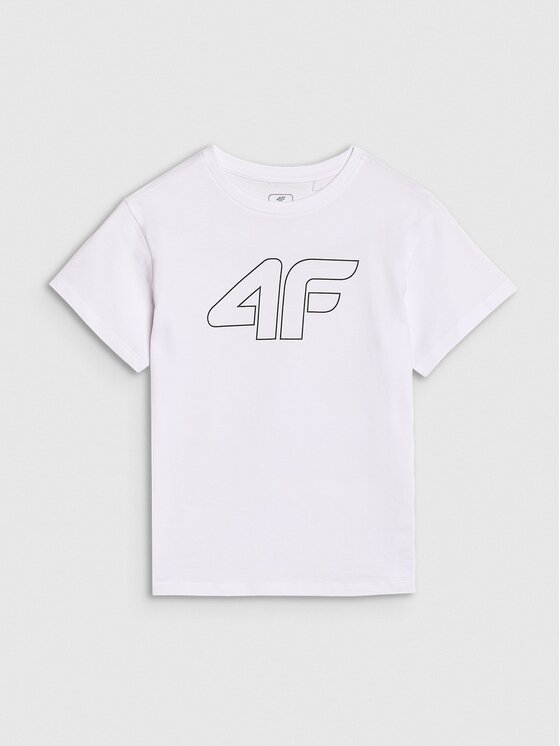 4F 4F T-shirt 4FJWMM00TTSHM2331 Bianco Regular Fit