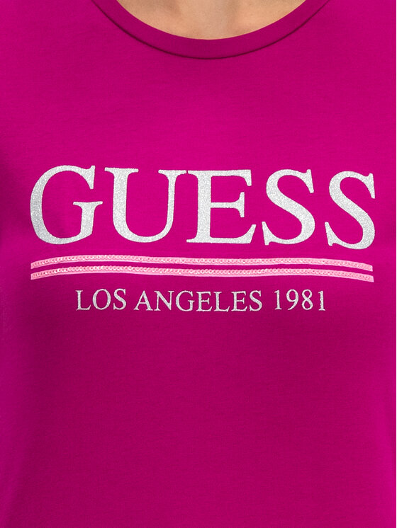 Guess Guess T-shirt W94I20 J1300 Rosa Regular Fit