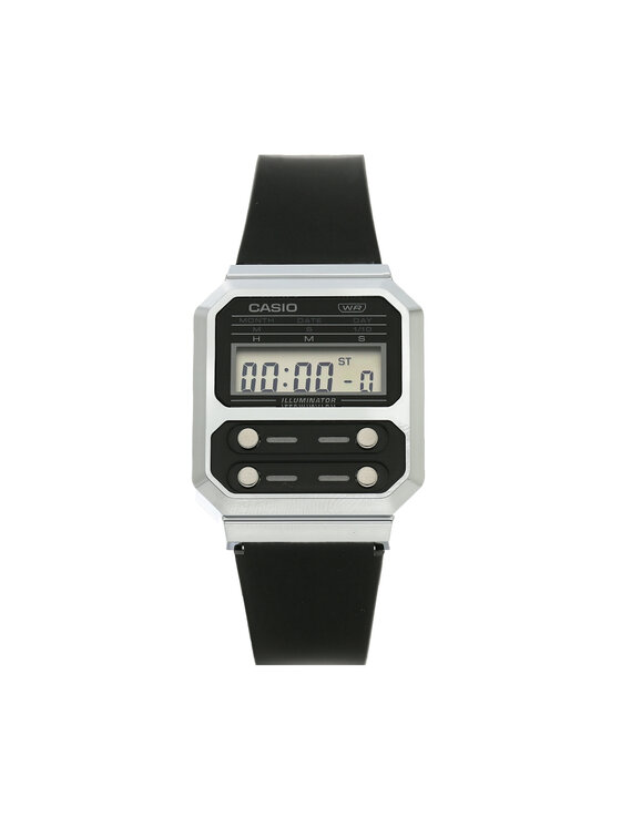 Casio Casio Hodinky A100WEF-1AEF Strieborná