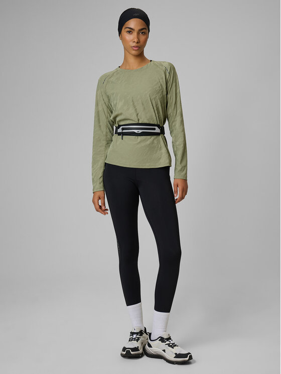 4F 4F Koszulka techniczna RUNNING Khaki Regular Fit