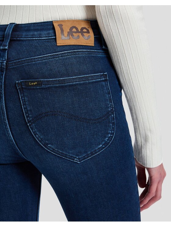 Lee Lee Jeansy SCARLETT HIGH ZIP Niebieski Skinny Fit
