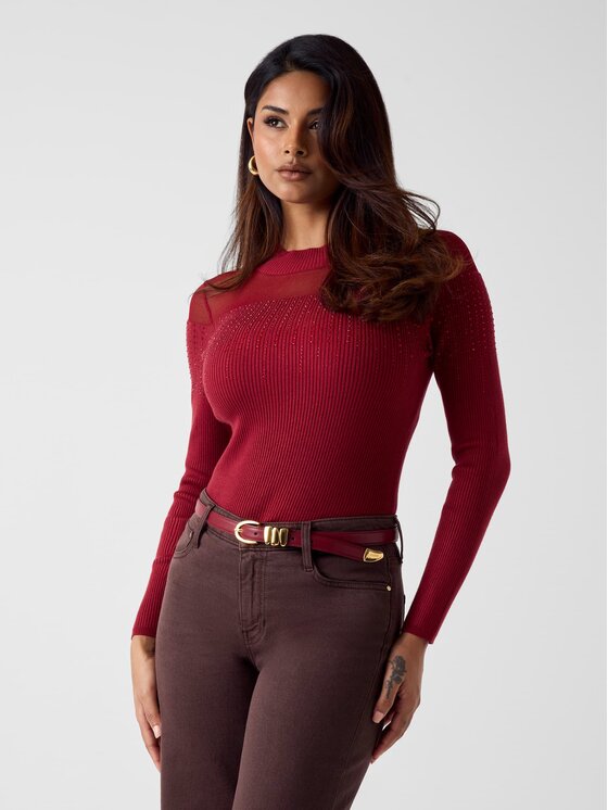 Guess Guess Svetr 180191 Červená Classic Fit