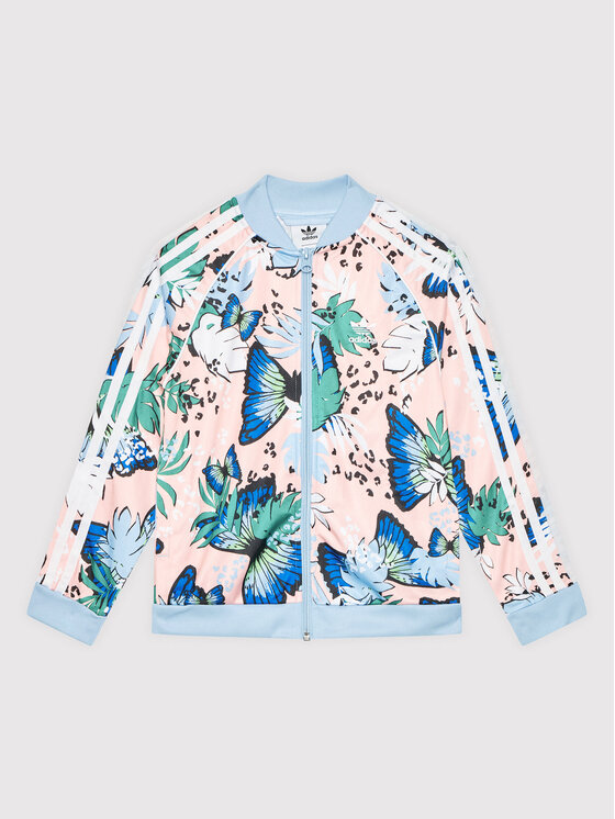 adidas Felpa Animal Flower Print H22593 Multicolore Regular Fit Modivo