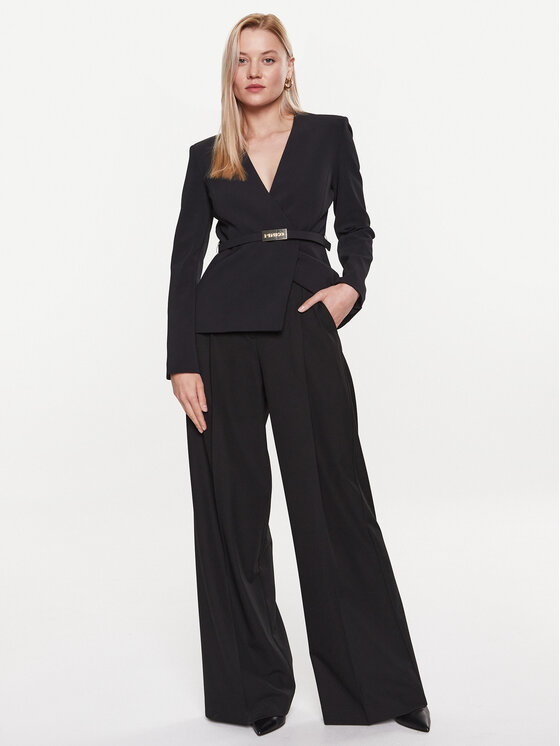 PINKO Pinko Hlače 100157 A0HO Crna Relaxed Fit