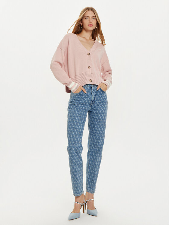 Guess Jeans Guess Jeans Kardigan W4BR81 Z3HM1 Różowy Regular Fit